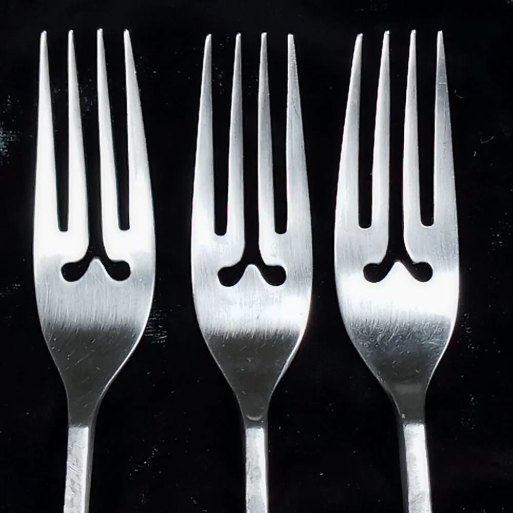 Vintage Epic Custom Stainless Steel Salad/Dessert Fork Set of 3